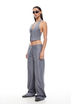 Dark Grey Lioness Je Suis Halter Top | India-TIXQG3586