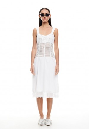 White Lioness Kendall Midi Dress | India-CIWLU6310