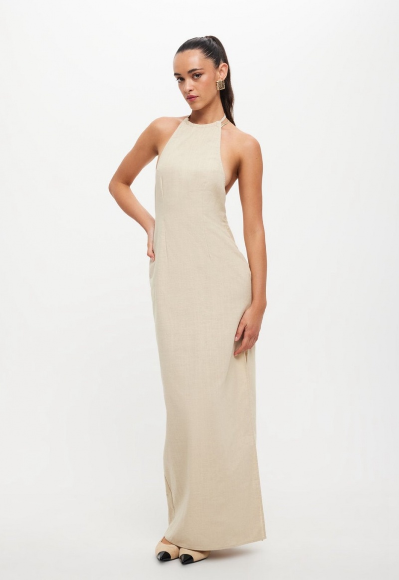 Beige Lioness Idyllic Maxi Dress | India-XZVSR9816