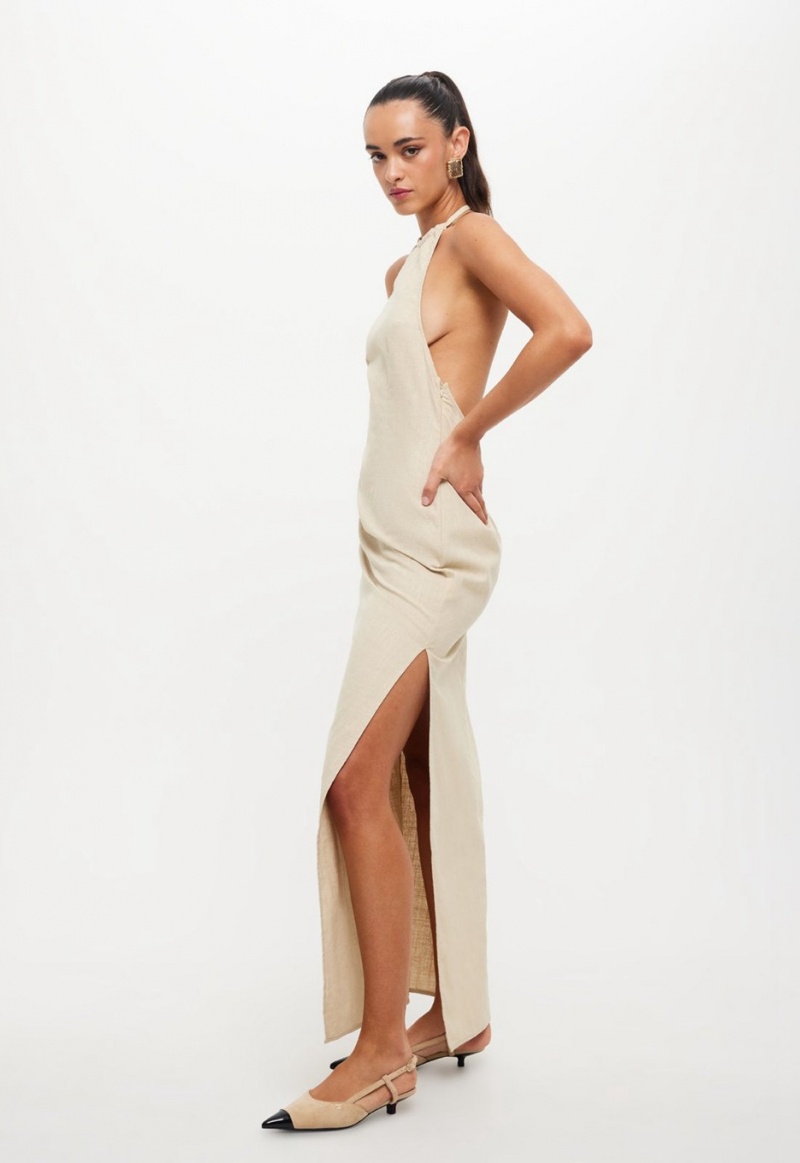 Beige Lioness Idyllic Maxi Dress | India-XZVSR9816