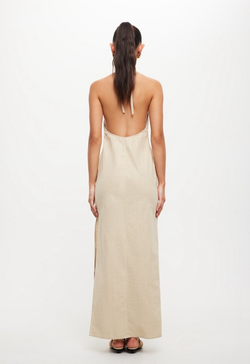 Beige Lioness Idyllic Maxi Dress | India-XZVSR9816