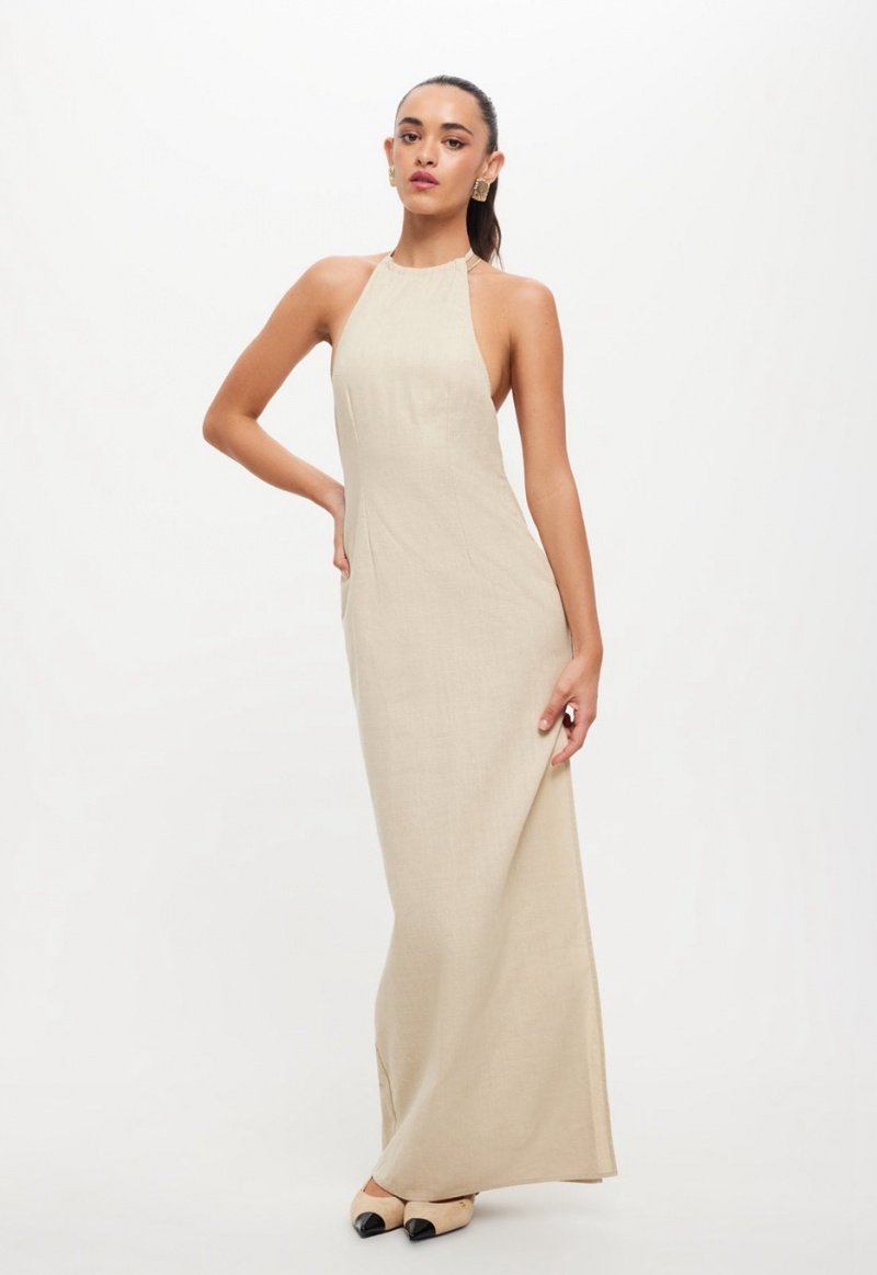 Beige Lioness Idyllic Maxi Dress | India-XZVSR9816