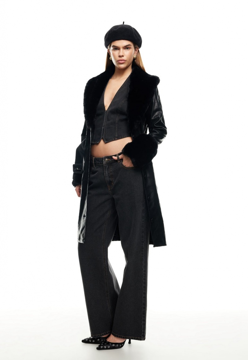 Black Lioness Brooklyn Long Coat | India-SCQEY7251