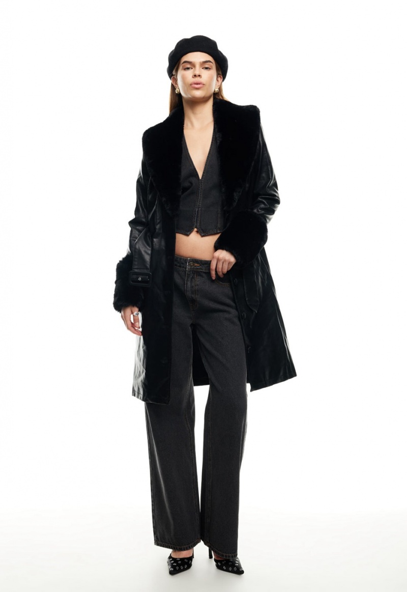 Black Lioness Brooklyn Long Coat | India-SCQEY7251