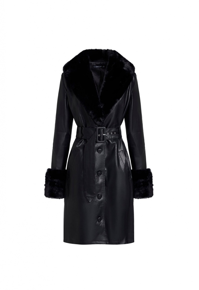 Black Lioness Brooklyn Long Coat | India-SCQEY7251