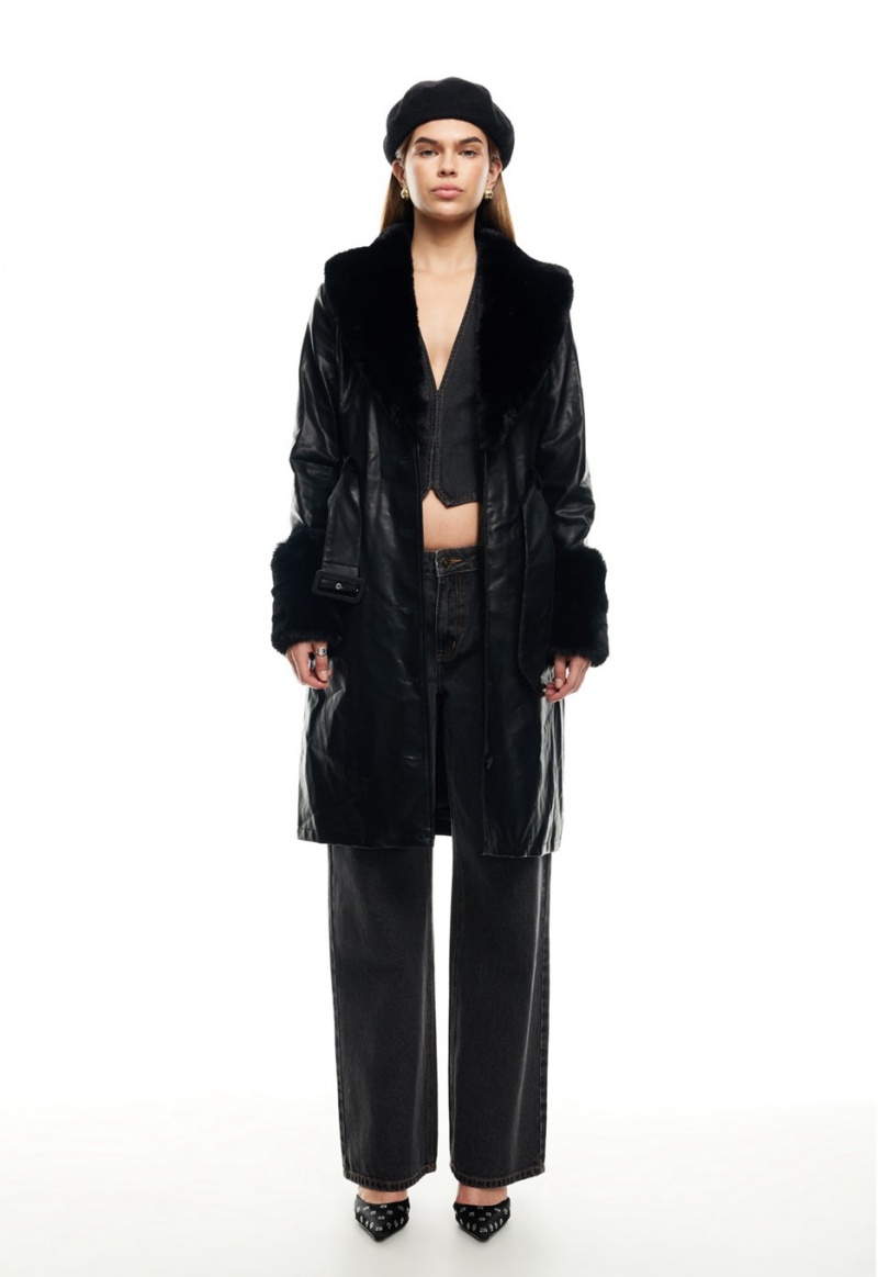 Black Lioness Brooklyn Long Coat | India-SCQEY7251