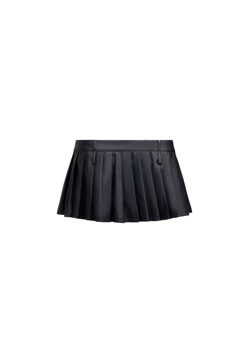 Black Lioness Rider Mini Skirt | India-LJMWI0726