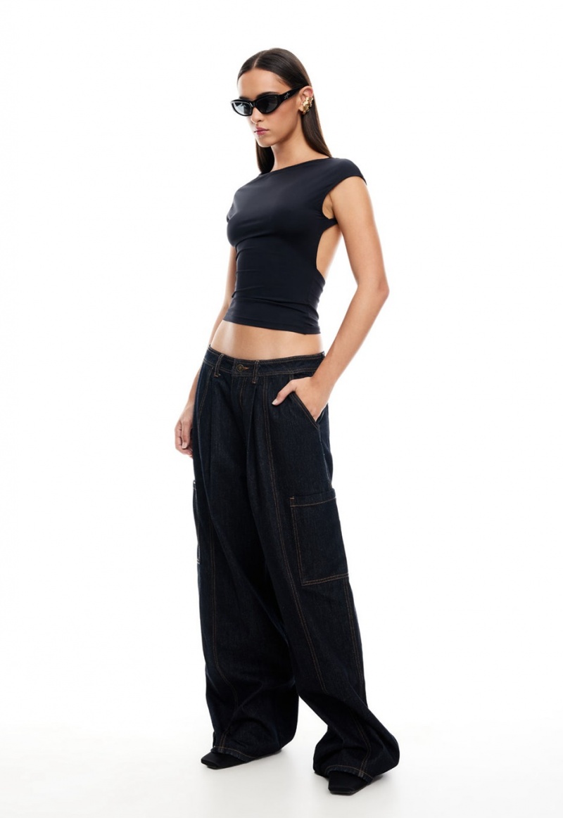 Black Lioness Uno Tie Top | India-TGKRZ5382