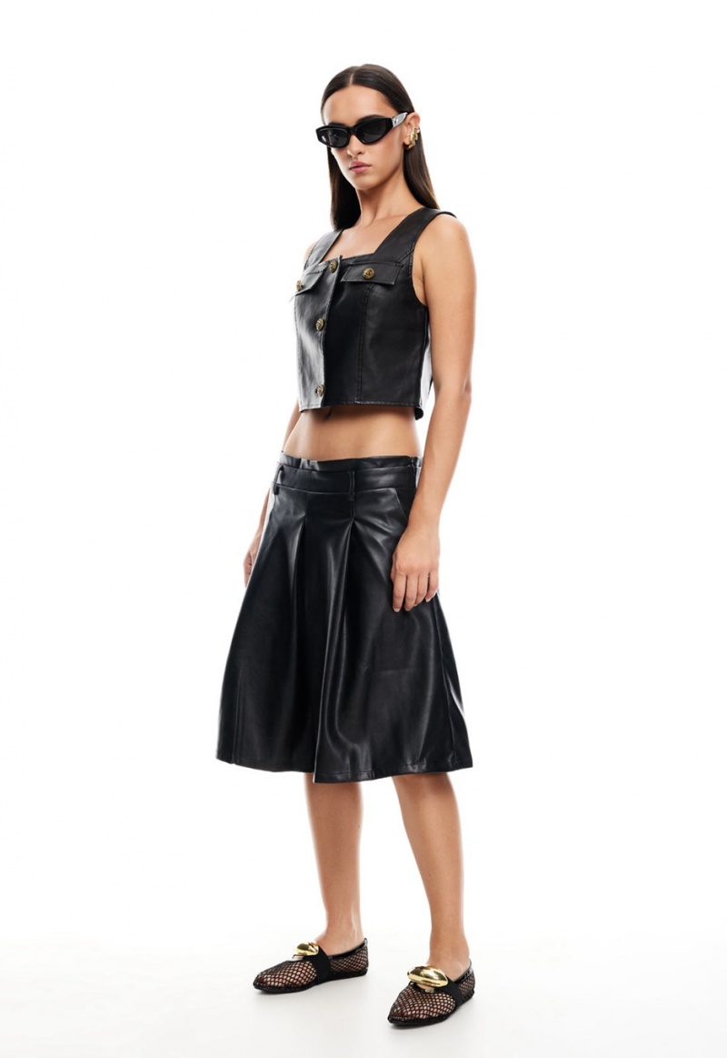 Black Lioness Wild West Midi Skirt | India-EQKSU9501