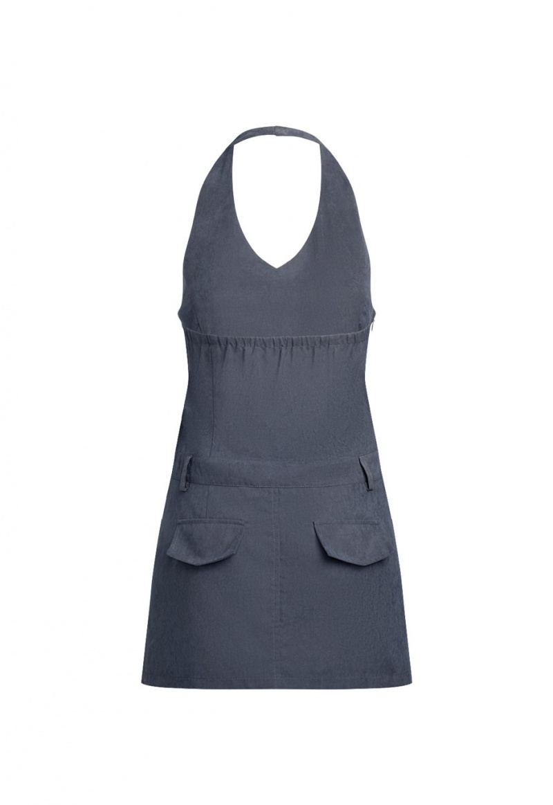 Blue Grey Lioness Reign Mini Dress | India-HEOZQ0128