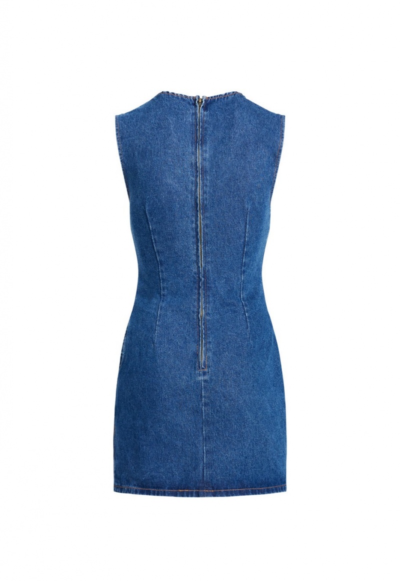 Blue Lioness Sculpted Denim Mini Dress | India-FUAVN2984