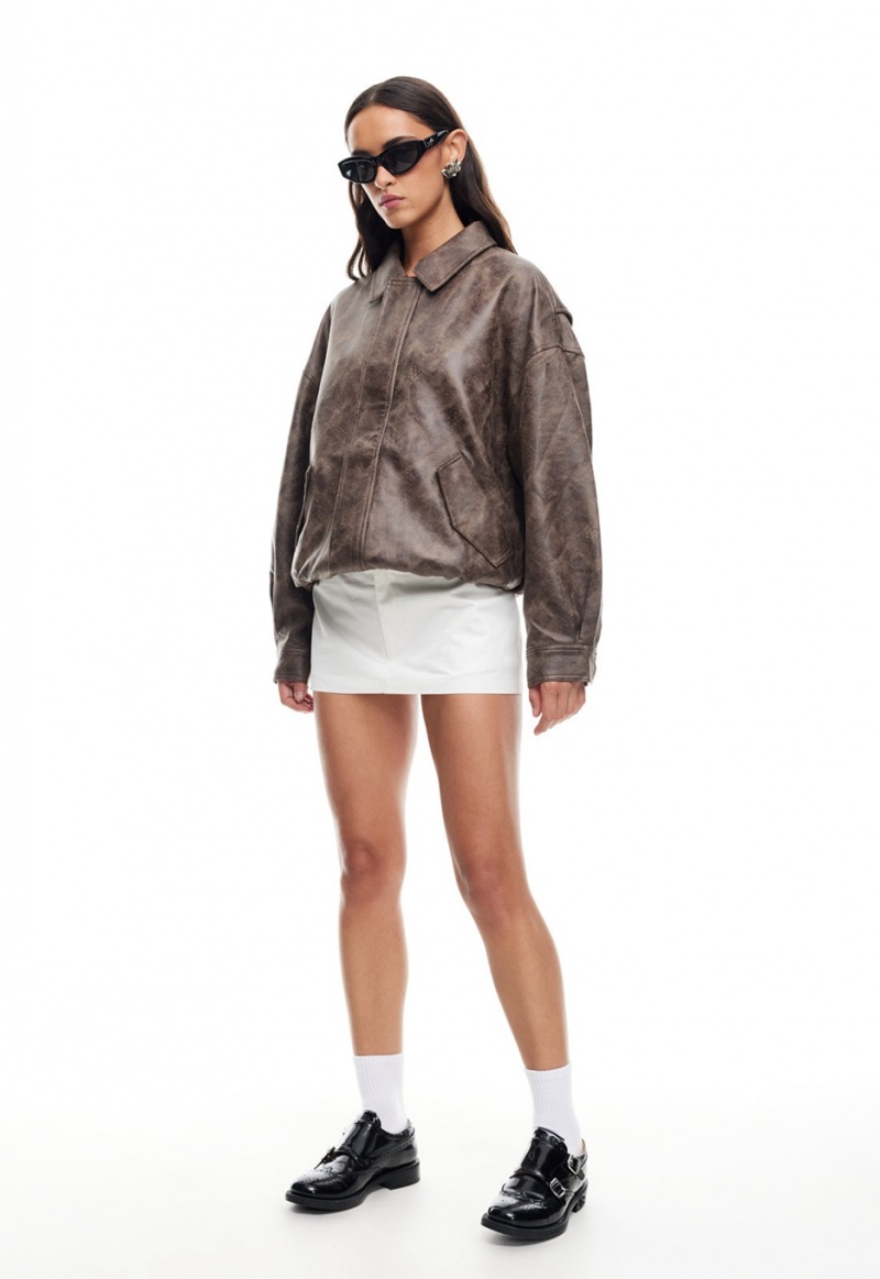 Chocolate Lioness Kenny Bomber Jacket | India-UTWZE7841