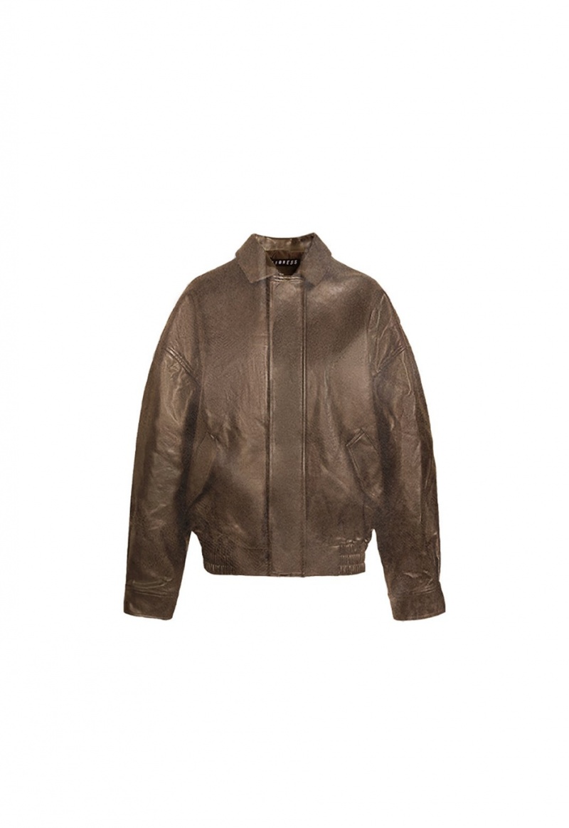 Chocolate Lioness Kenny Bomber Jacket | India-UTWZE7841