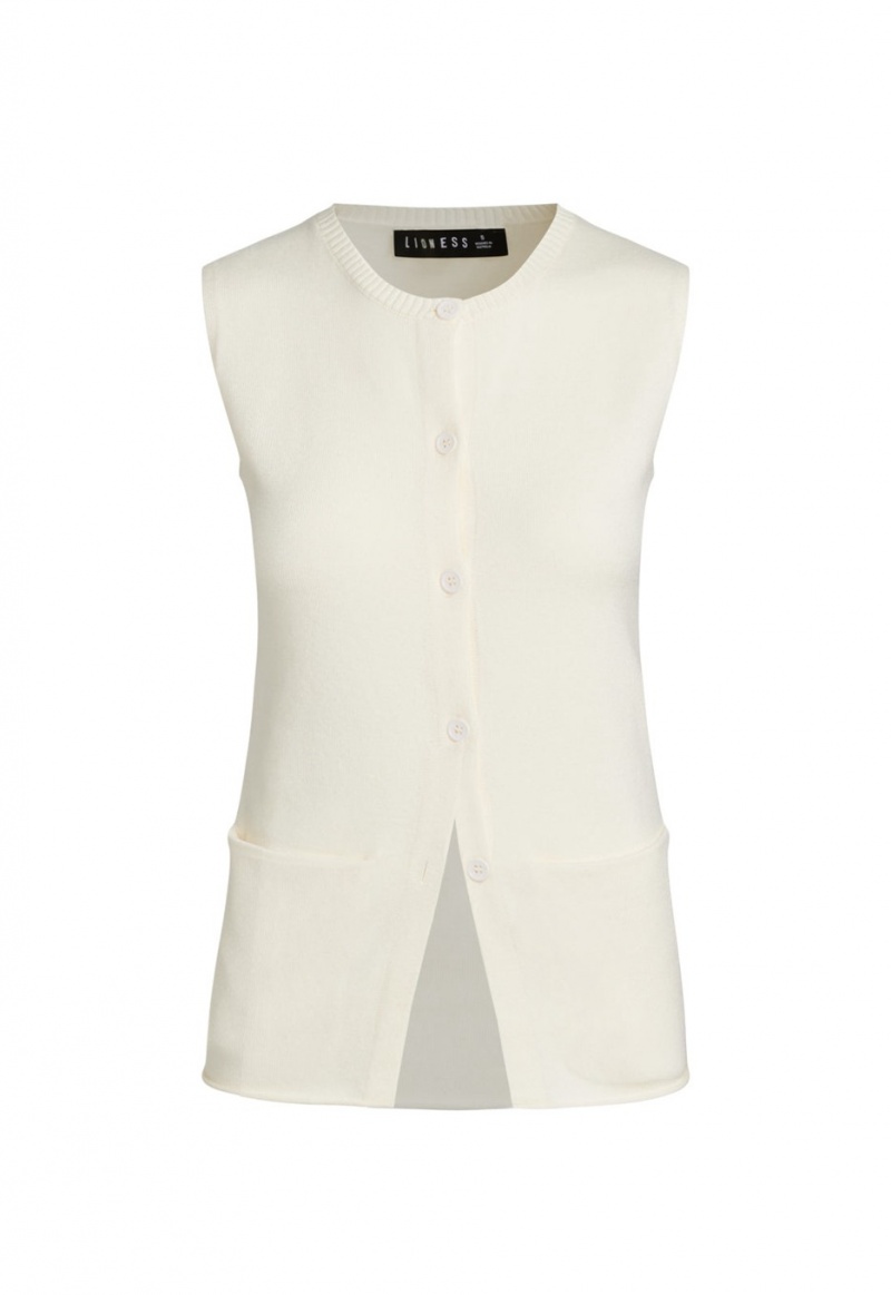 Cream Lioness Kourt Vest | India-QAUHX4609