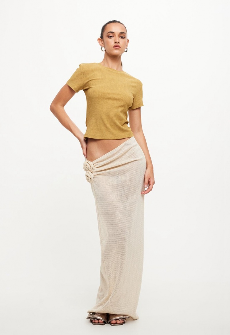 Cream Lioness Soul Mate Maxi Skirt | India-OSENI5362