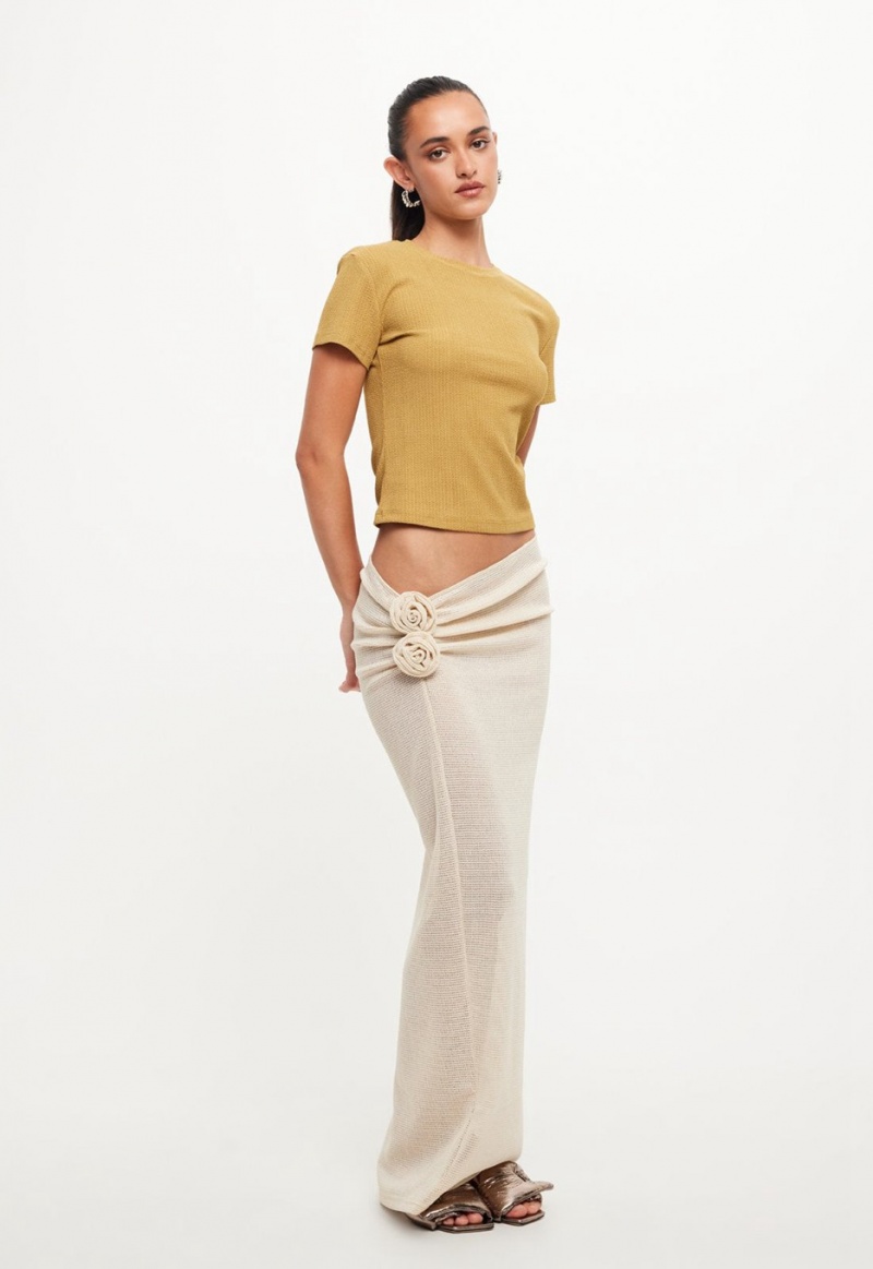 Cream Lioness Soul Mate Maxi Skirt | India-OSENI5362