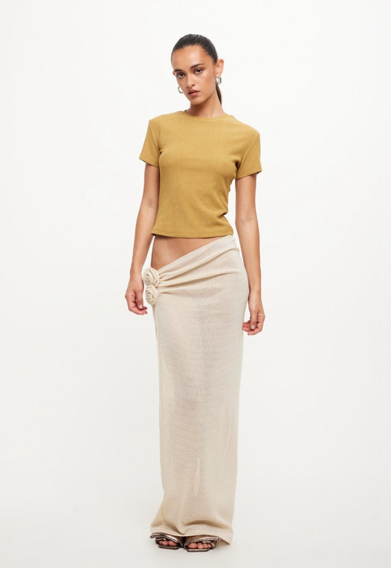 Cream Lioness Soul Mate Maxi Skirt | India-OSENI5362