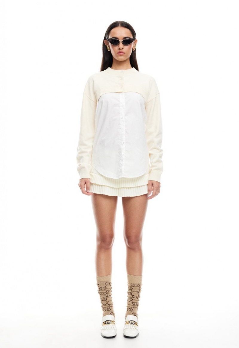 Cream / White Lioness Academy Shirt | India-CUYEI9485