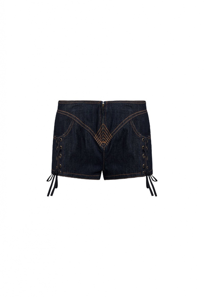 Dark Blue Lioness Daydream Mini Shorts | India-USAIW0562