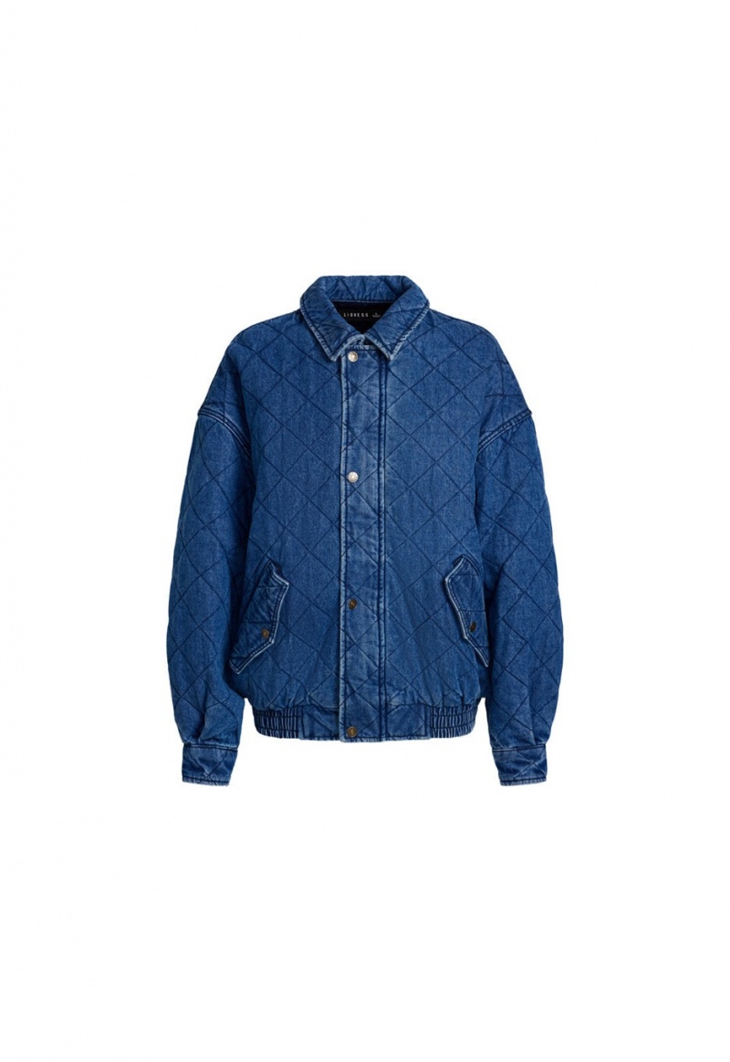 Dark Blue Lioness Kenny Bomber Jacket | India-XYRBN4719