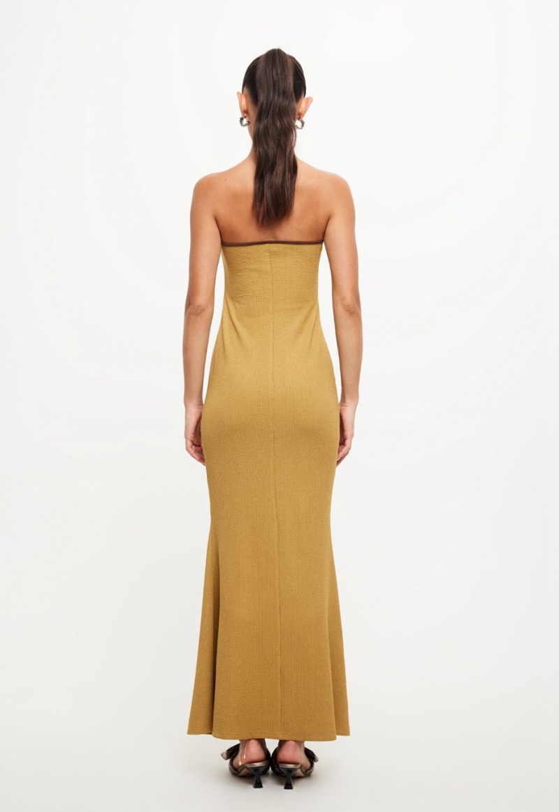 Gold Lioness Illuminating Maxi Dress | India-VPRBZ2867