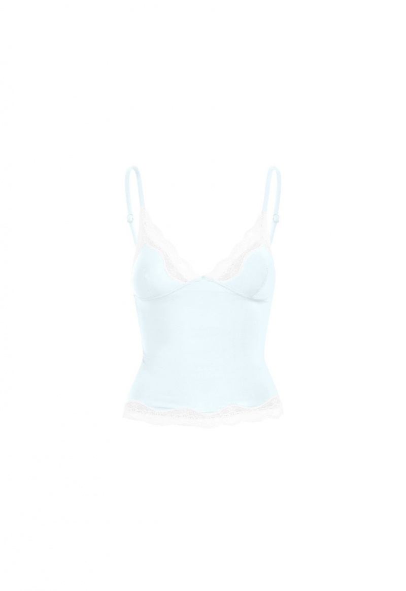 Light Blue Lioness Dos Fitted Cami Top | India-YWRFG1853