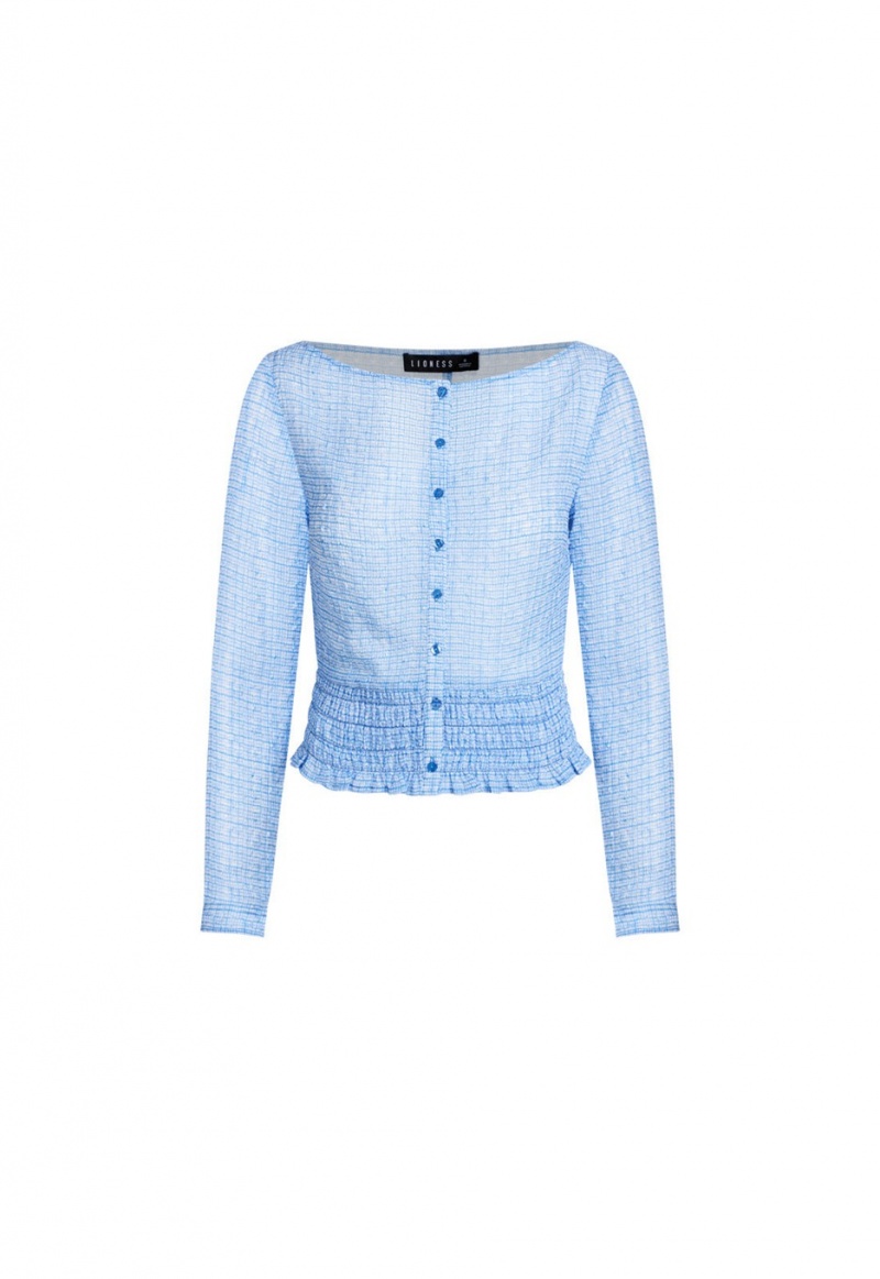 Light Blue Lioness Poppy Long Sleeve Top | India-MGLFP6815