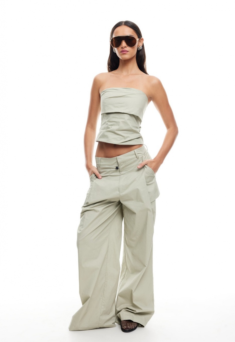 Light Green Lioness Smokeshow Strapless Top | India-OUIVX6235