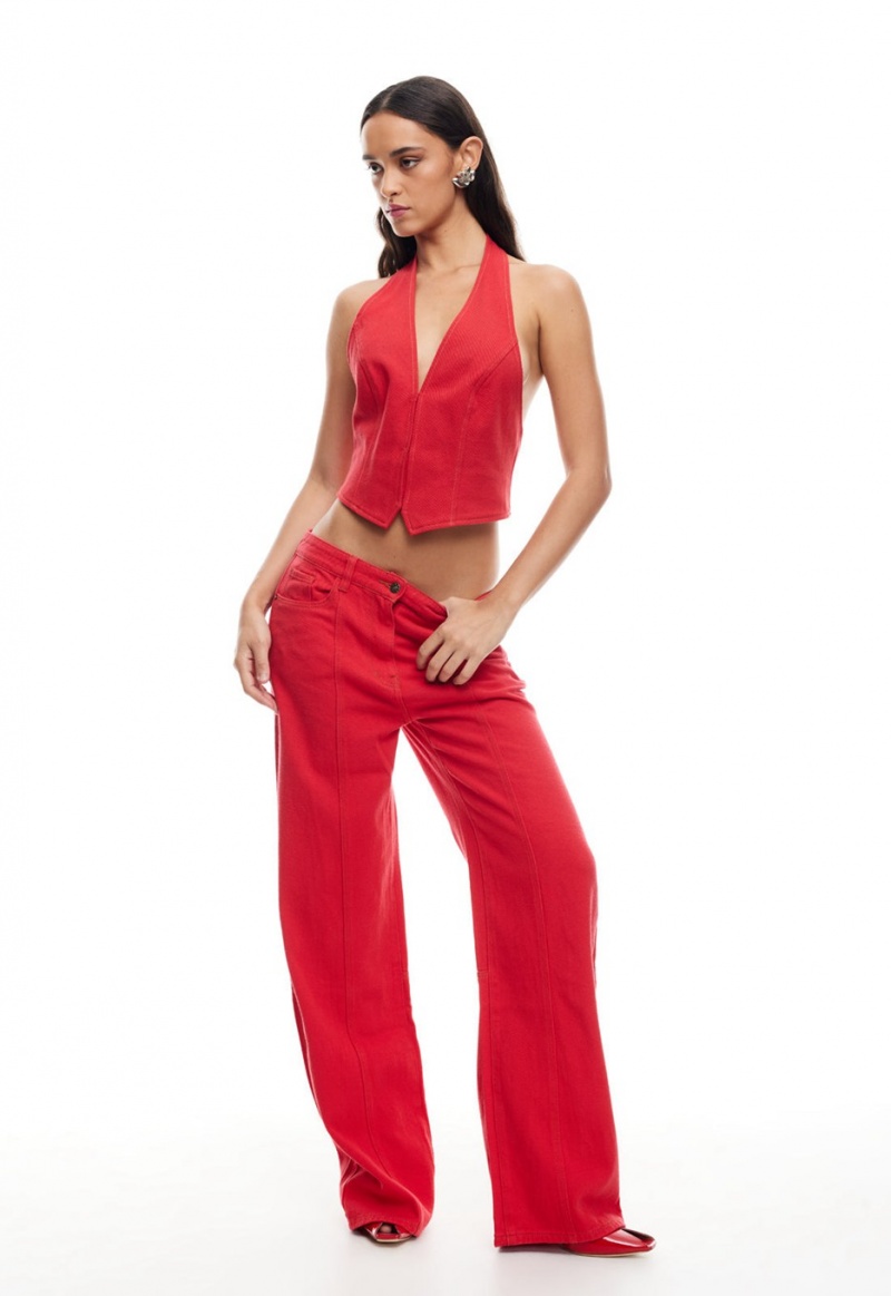 Red Lioness Je Suis Halter Top | India-AUZDE7851