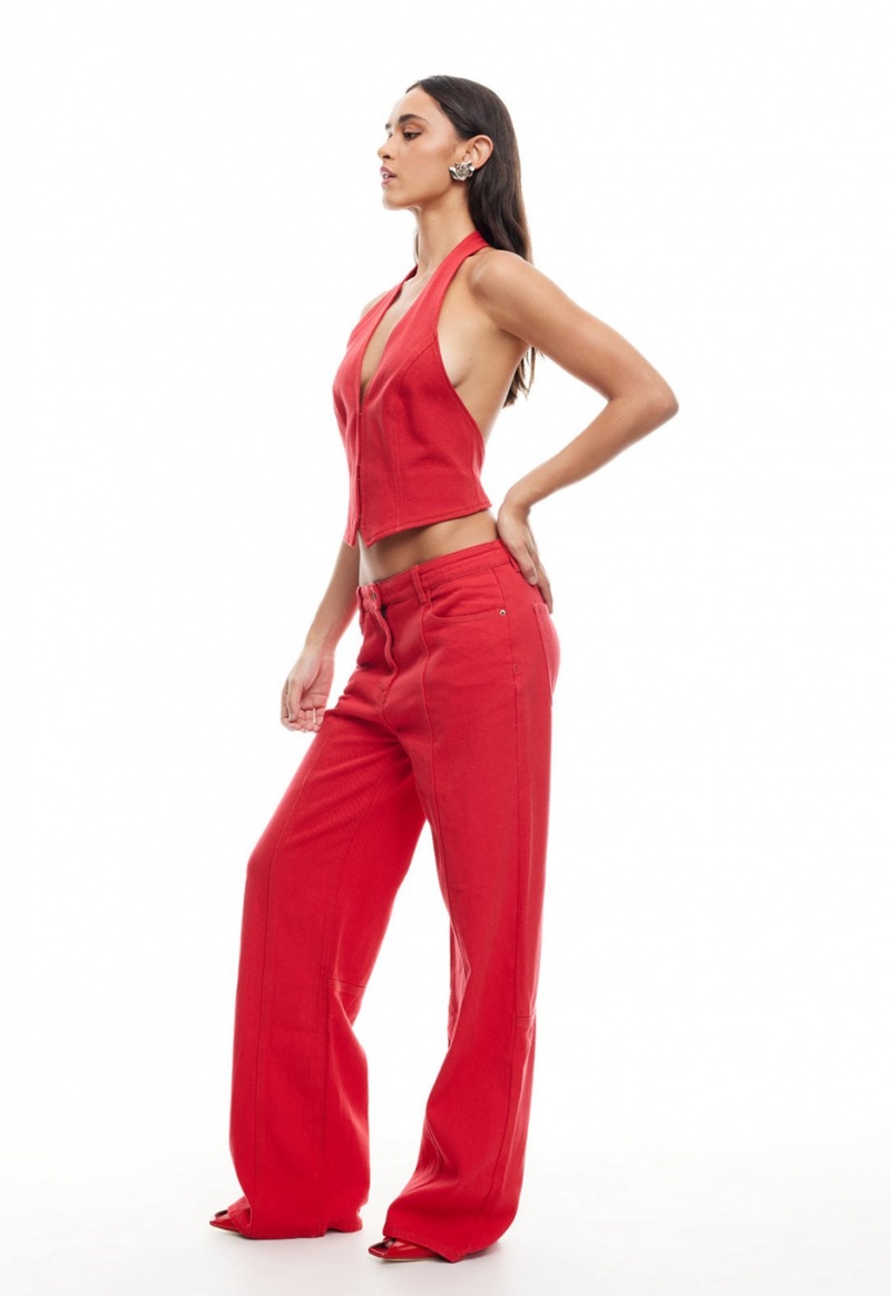 Red Lioness Je Suis Halter Top | India-AUZDE7851