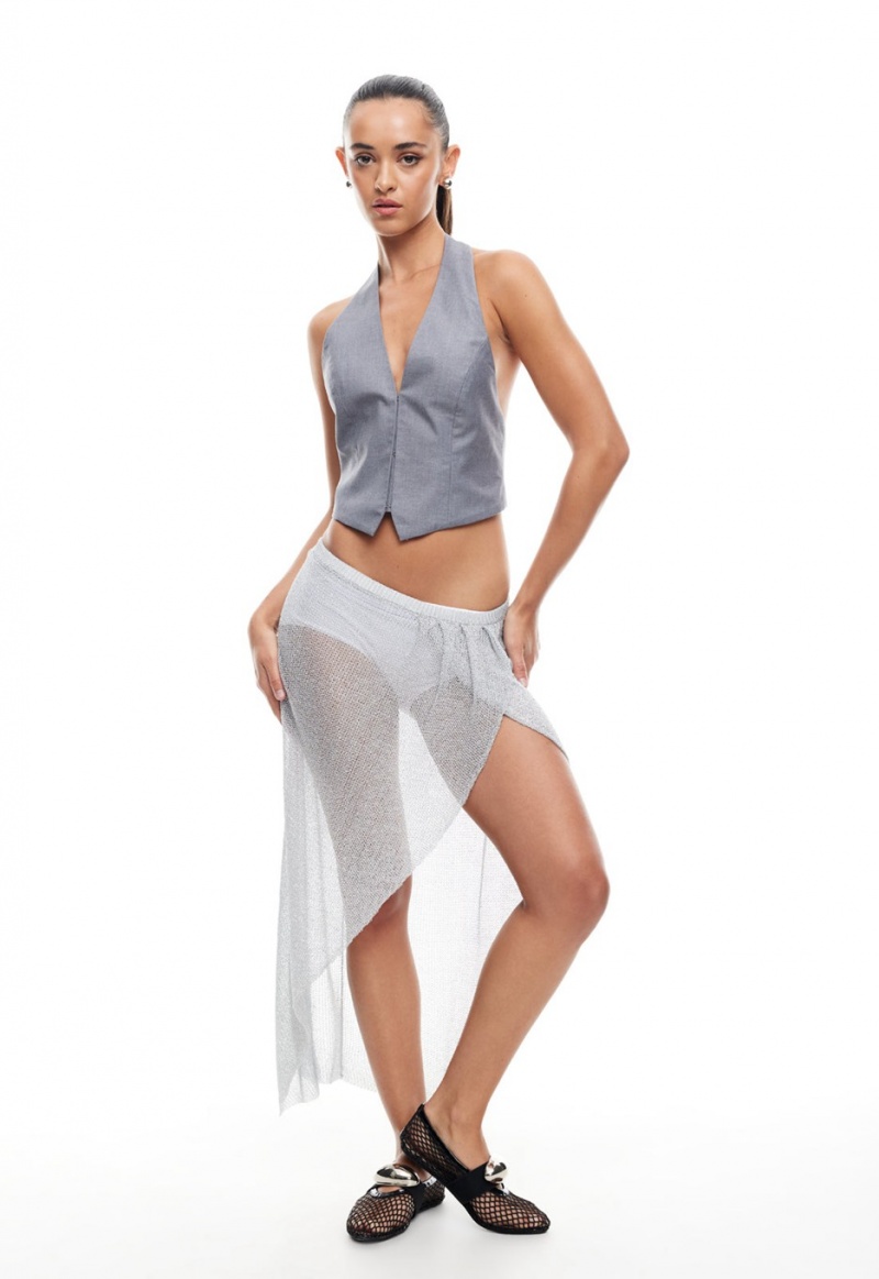 Silver Lioness Almost Famous Midi Skirt | India-KZEQF3298