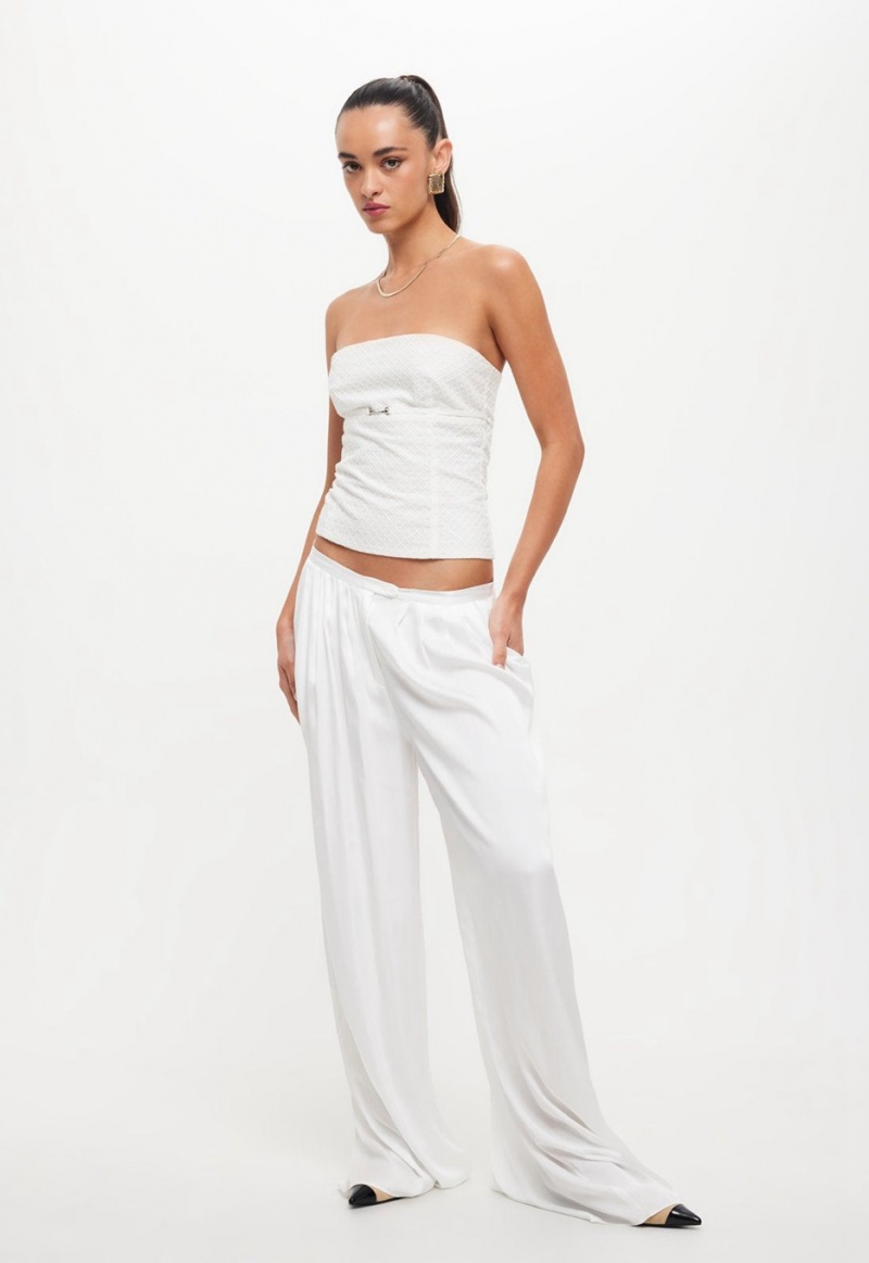 White Lioness Allure Strapless Top | India-UKJBH6108