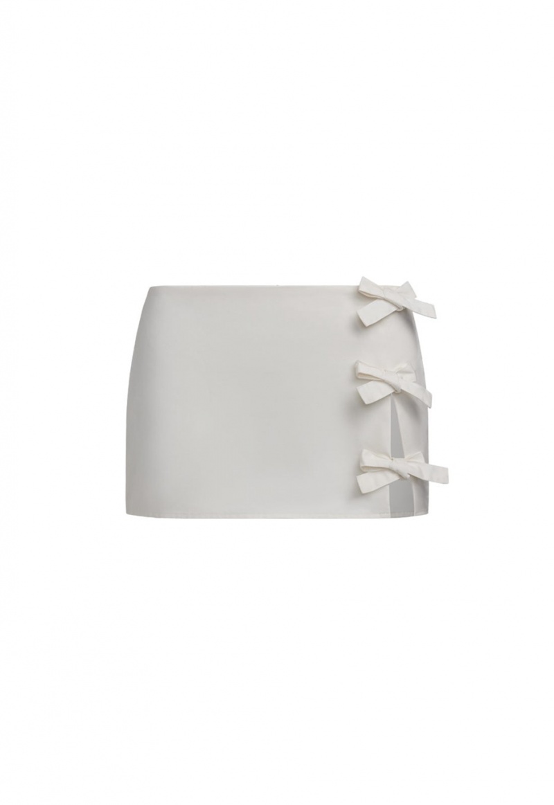 White Lioness Clicquot Mini Skirt | India-XPVYT8307