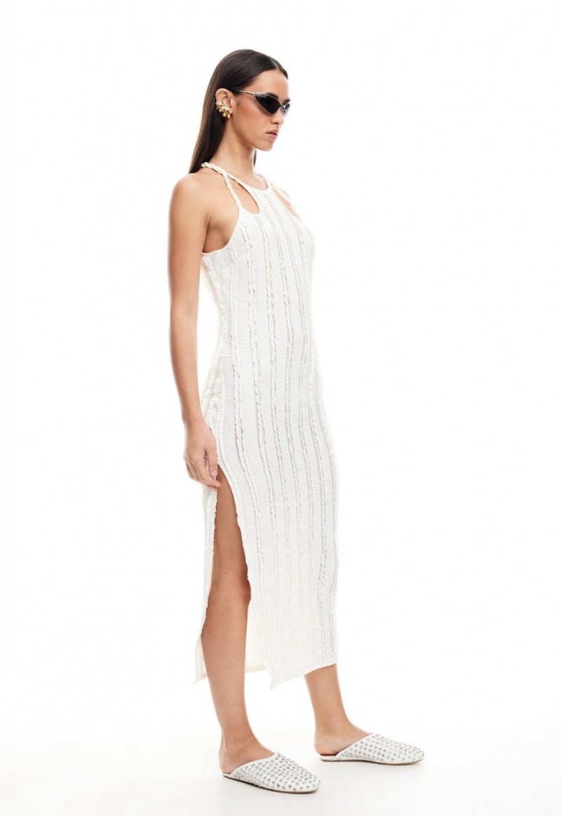 White Lioness Double Strap Midi Dress | India-TQACJ4582