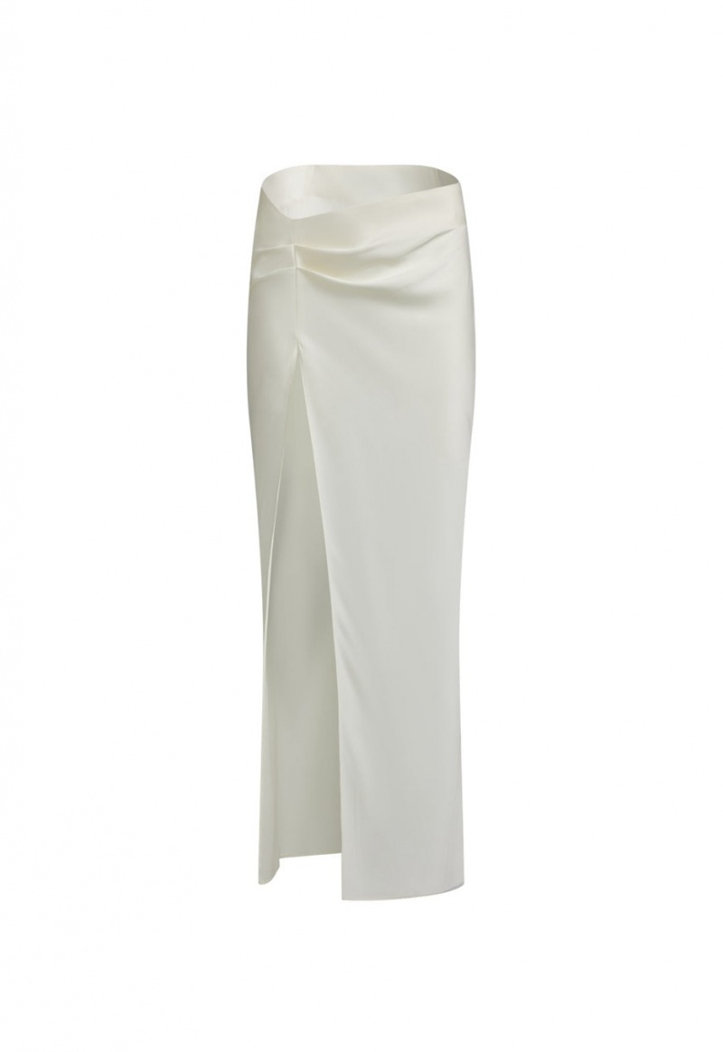 White Lioness Mariah Maxi Skirt | India-FSMIE5326