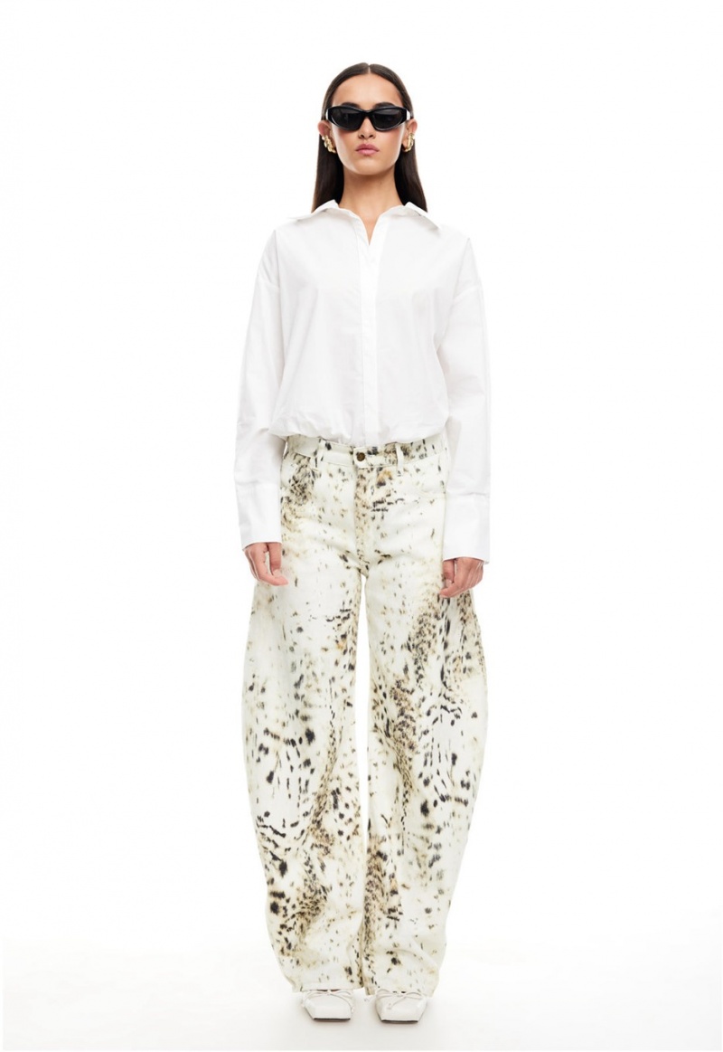 White Lioness Valentino Tie Shirt | India-TSXYI7891