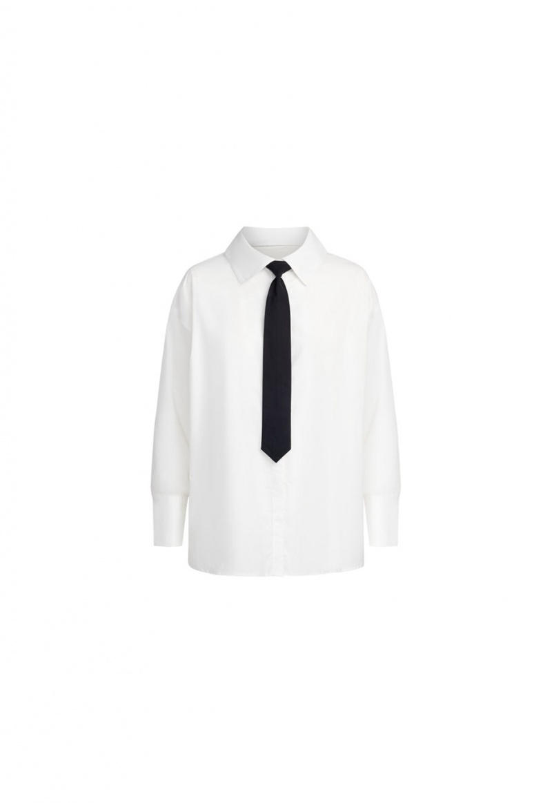 White Lioness Valentino Tie Shirt | India-TSXYI7891