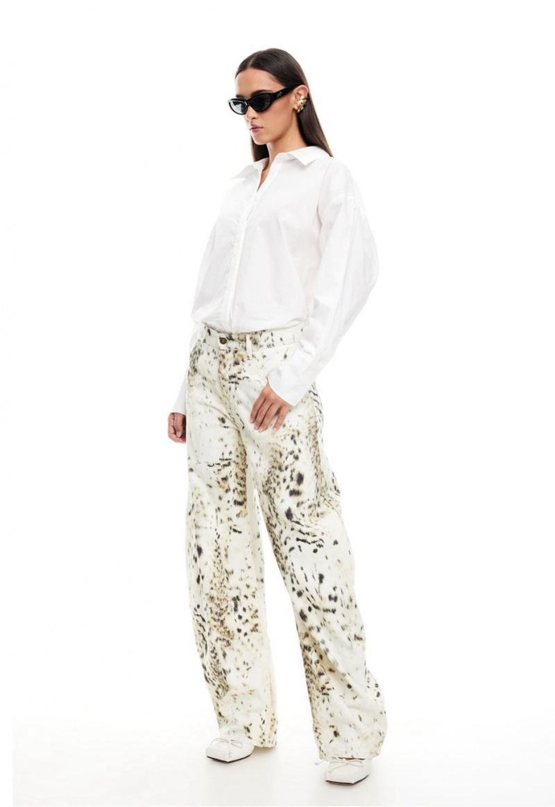 White Lioness Valentino Tie Shirt | India-TSXYI7891